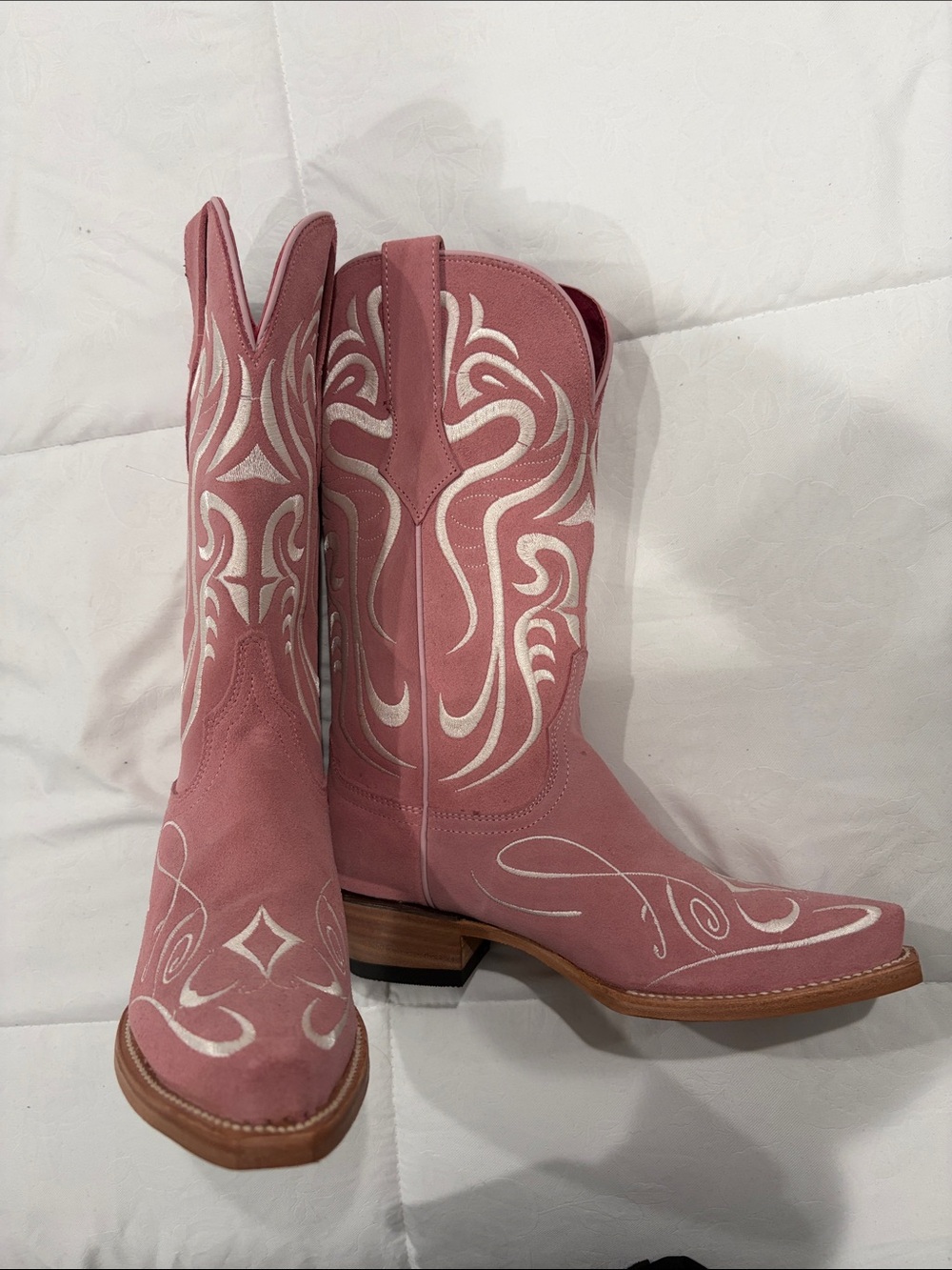 Ferrini Pink Western Embroidered Cowboy Boots
